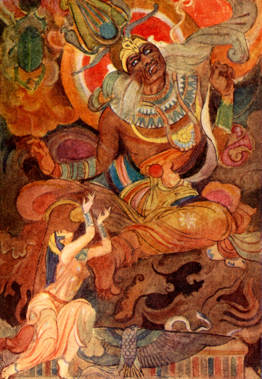 आइसिस ने रा को अपना नाम बताने के लिए कहा, 1915। द्वारा एवलिन पॉल