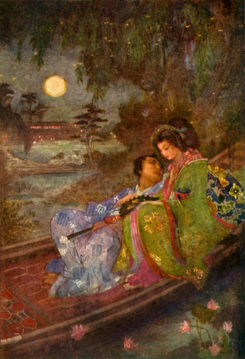 प्रेमी जिन्होंने प्रशंसकों का आदान-प्रदान किया, 1912। द्वारा एवलिन पॉल