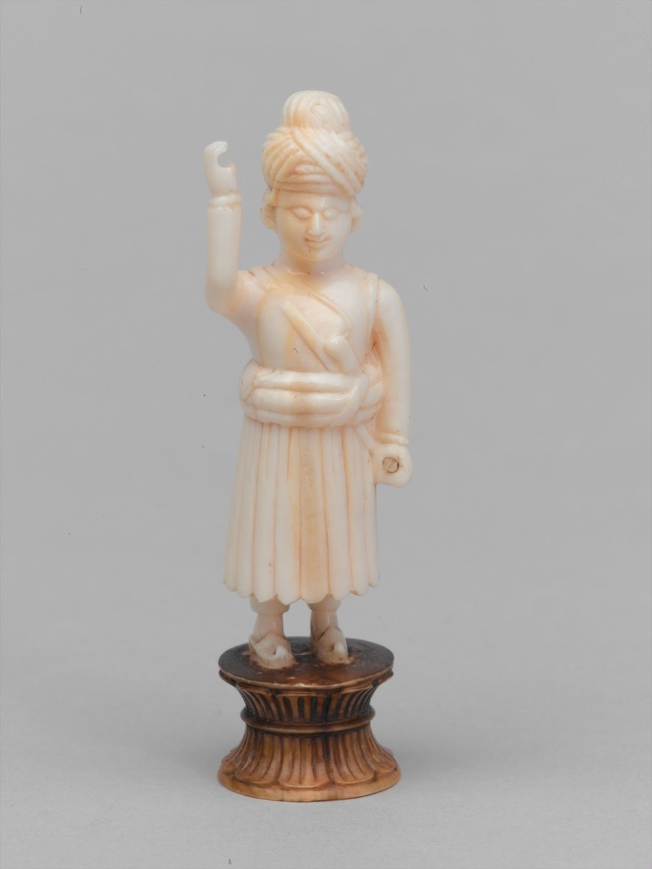 काला मोहरा, शतरंज का टुकड़ा, भारत, 1820 लगभग द्वारा एवरमोंड डे बेर्ड