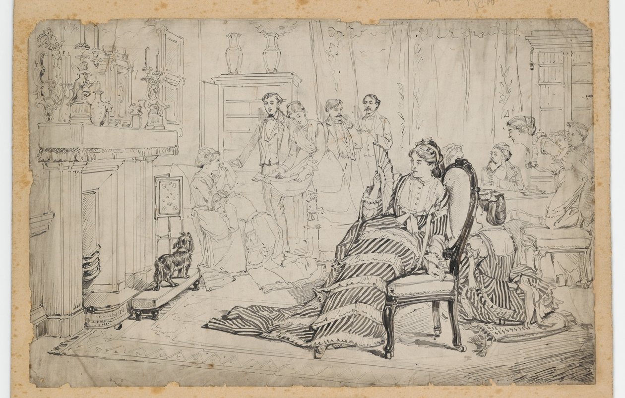 फोर्इट्स, 1880 (कागज पर कलम और स्याही) द्वारा आइरे क्रो
