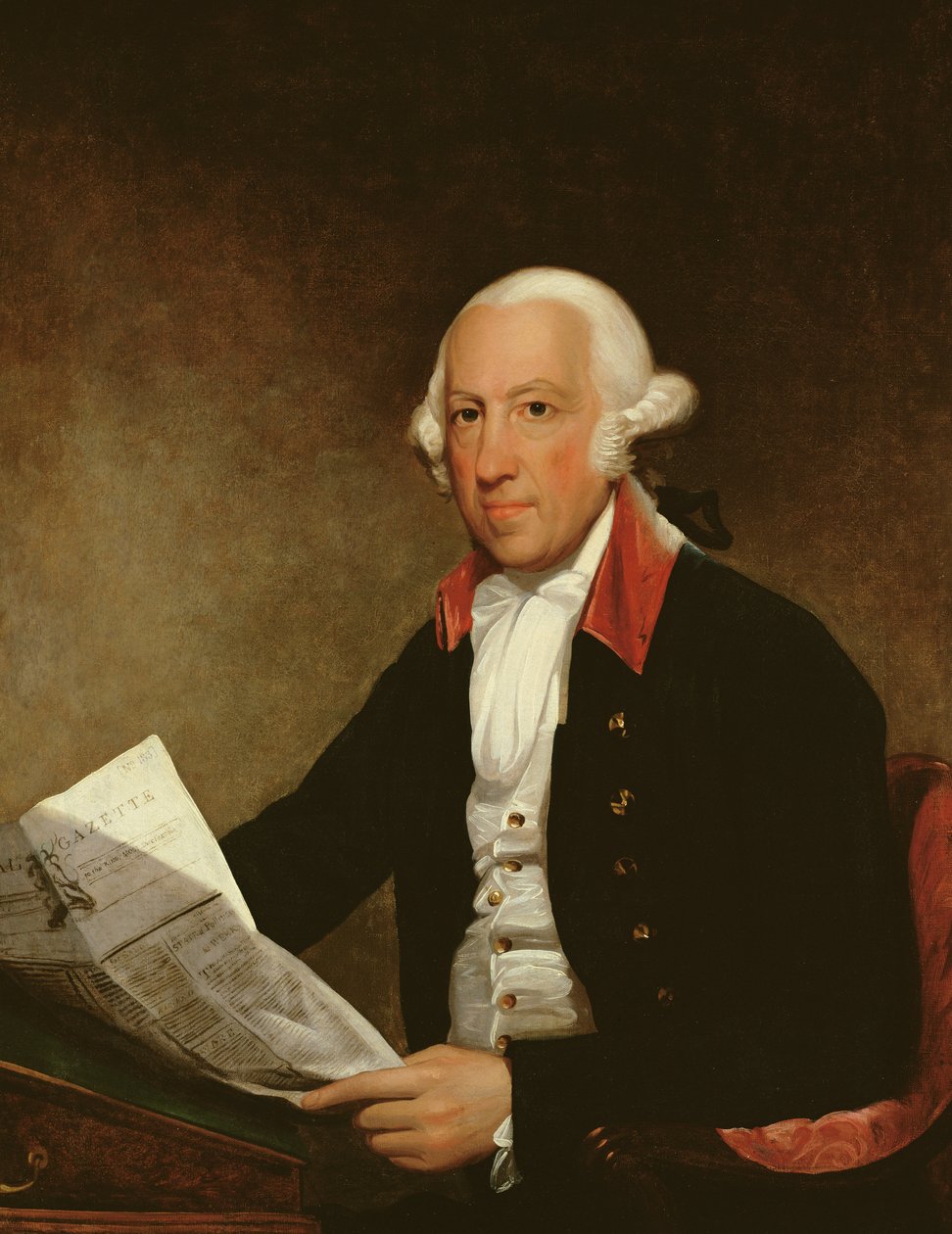 गिलबर्ट स्टुअर्ट (1755-1828), 1806 द्वारा एक पेंटिंग के बाद जेम्स राइविंगटन का चित्र द्वारा एज्रा एम्स