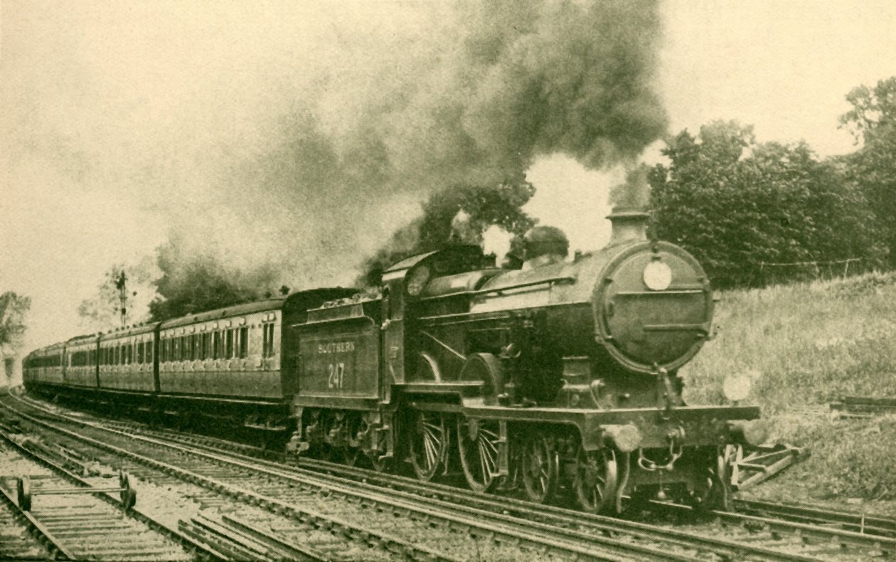 मार्गेट एक्सप्रेस, दक्षिणी रेलवे, 1930। द्वारा एफ। ई मैके