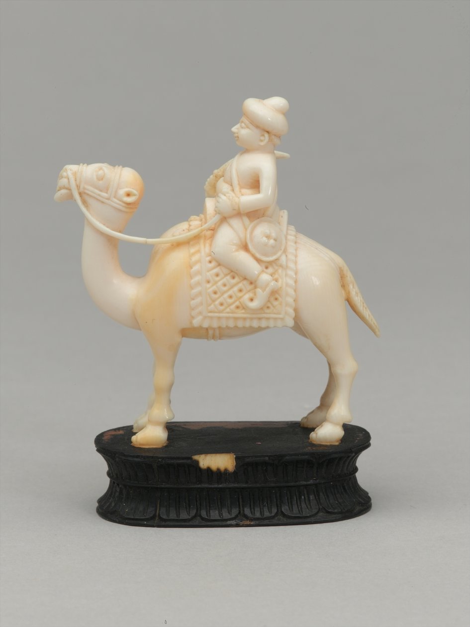 ब्लैक नाइट, शतरंज का टुकड़ा, भारत, 1820 लगभग द्वारा एफ। अर्नेस्ट जैक्सन