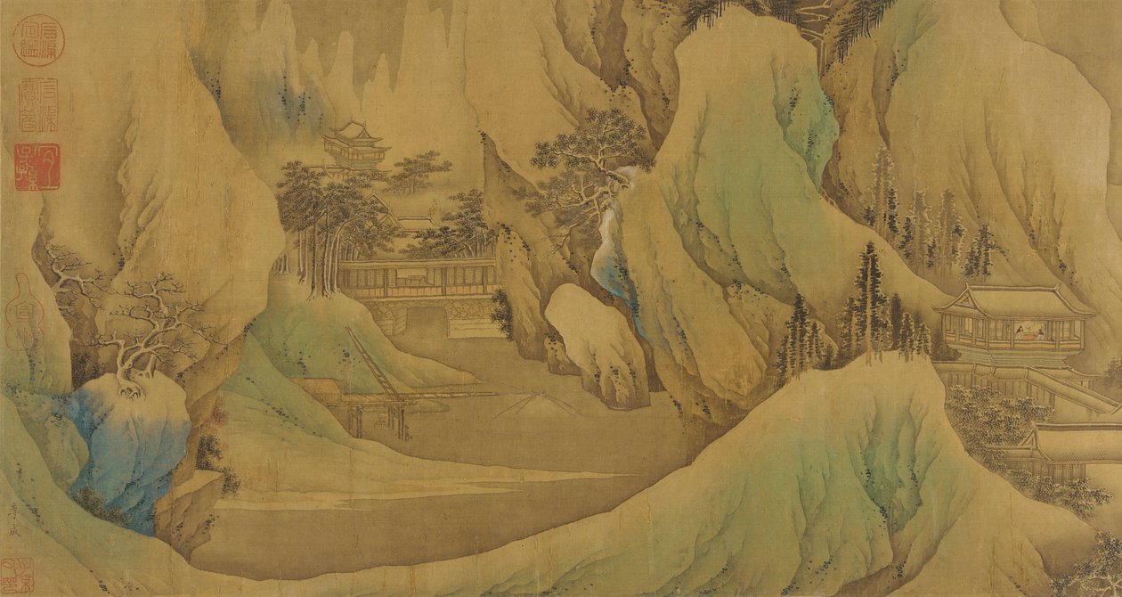 बर्फीली तलहटी में डॉन की यात्रा, किंग राजवंश, 17वीं शताब्दी। द्वारा फैन क्यूई