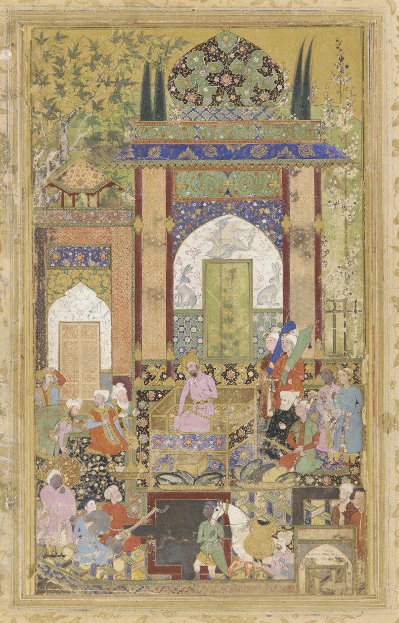 बाबर को 1580-85 में एक दरबारी प्राप्त हुआ द्वारा फारुख बेग