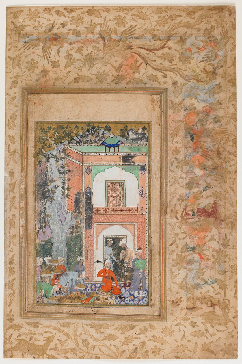 emबाबरनामाem से emबाबर सुल्तान इब्राहिम लोदी के महल में मनोरंजन करता हैem द्वारा फारुख बेग