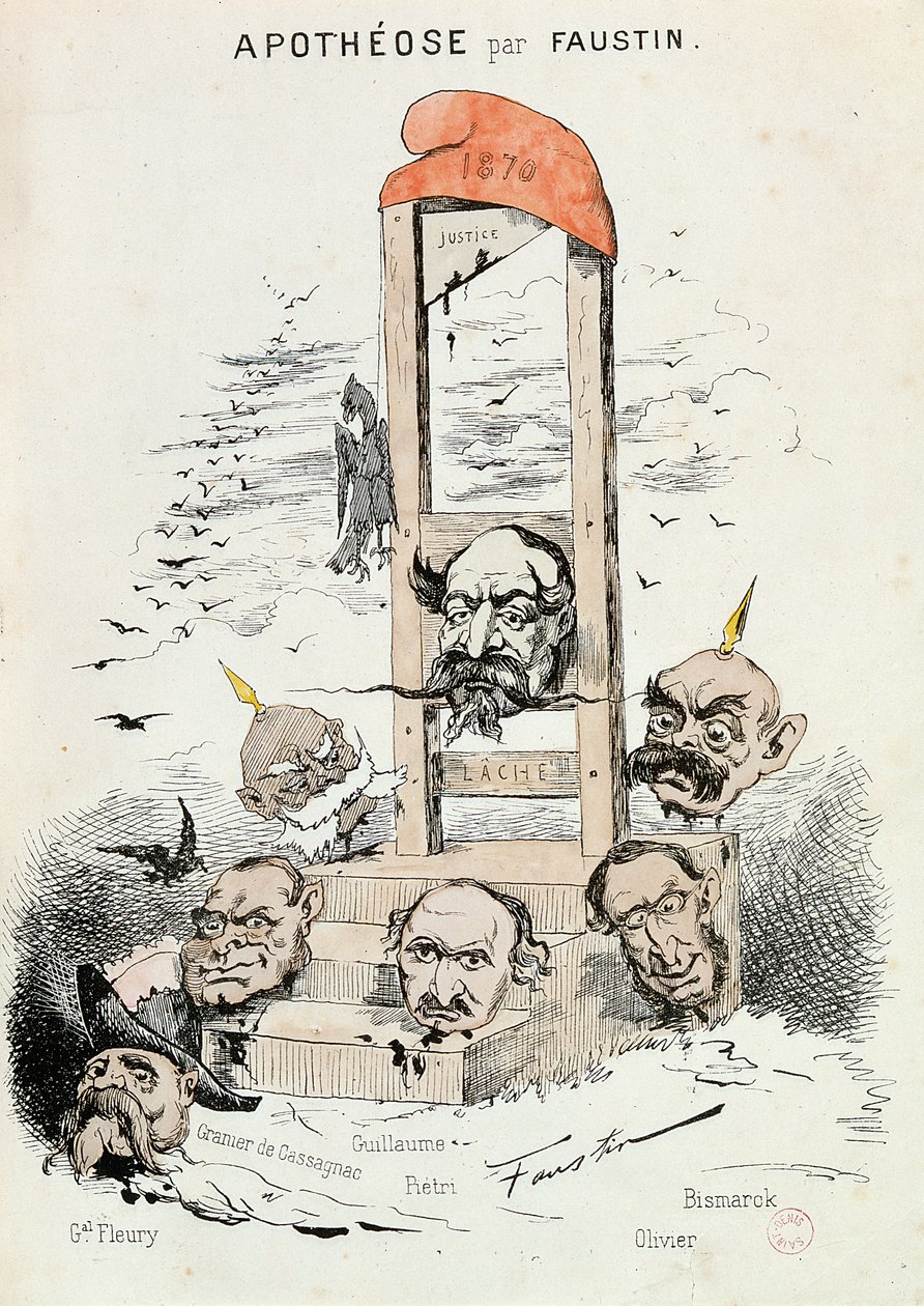 नेपोलियन III (1808-73) का कार्तो ओटो वॉन बिस्मार्क (1815-98) और कैसर विल्हेम I (1797-1888) द्वारा Faustin