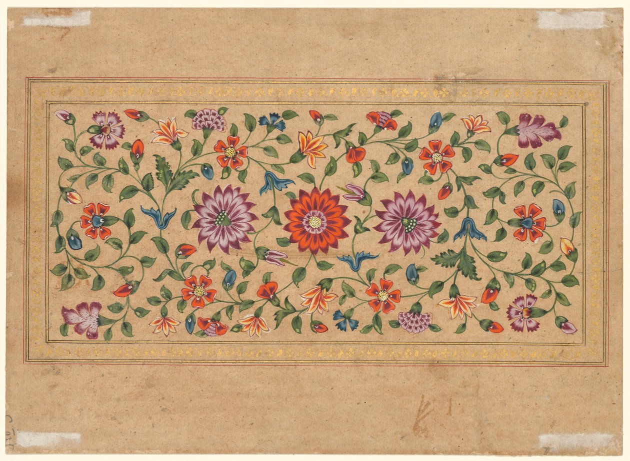 स्क्रॉलिंग फ्लोरल वाइन, 1755। द्वारा फ़ैज़ुल्लाहो