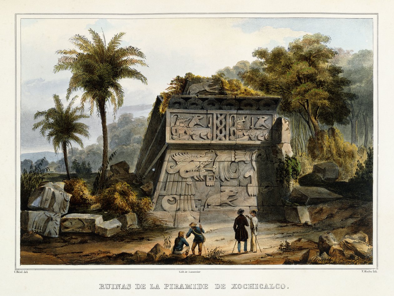 रुचिर के पिरामिड का खंडहर, 1839 द्वारा फेडेरिको मिले