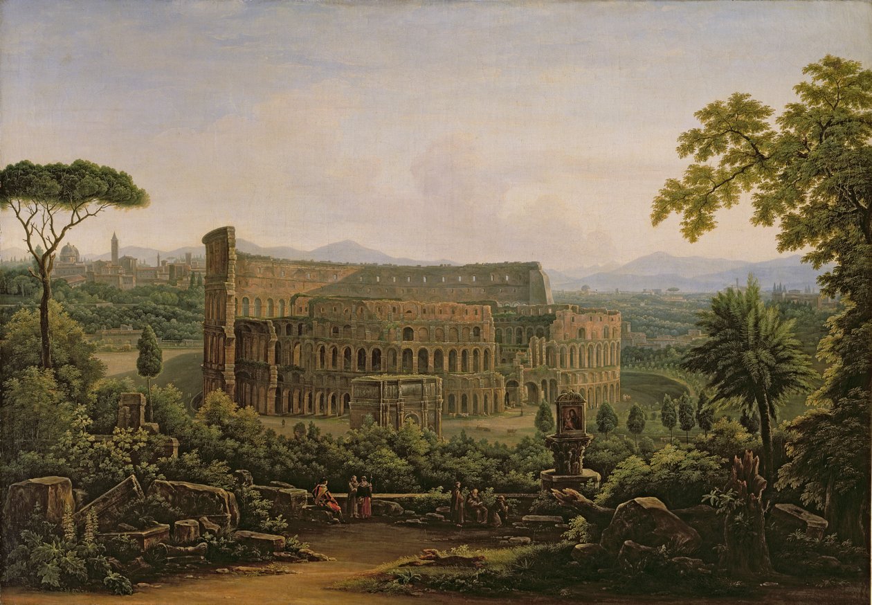 रोम, 1816, पैलेटाइन हिल से कोलोसियम का दृश्य द्वारा फेडर मिखाइलोविच माचवेव