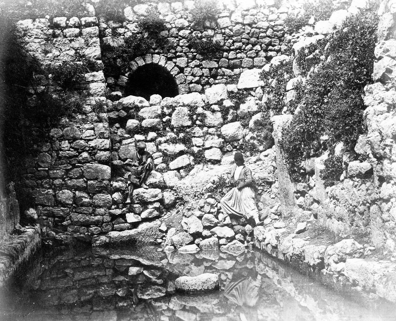 सिलाम, जेरूसलम, 1857 का पूल द्वारा फेलिस बीटो