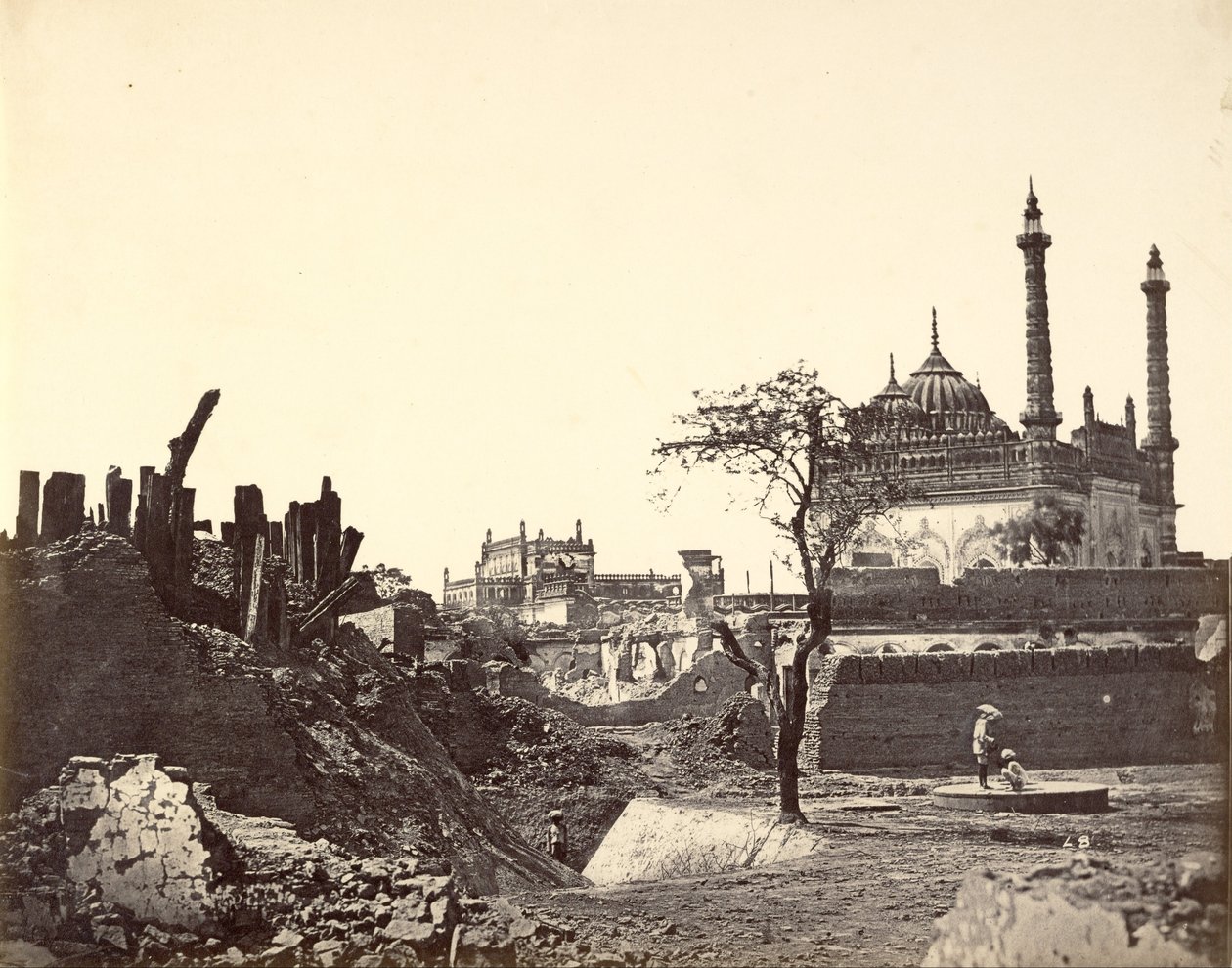 बेगम कोटड़ी के पास बैटरी। मार्च, 1858 में सर कॉलिन कैंपबेल का दूसरा हमला द्वारा फेलिस बीटो