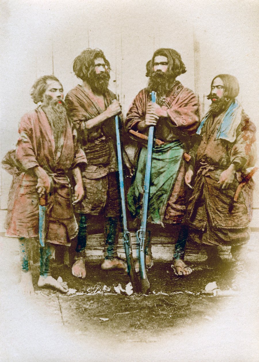 ऐनु लोगों का समूह, जापान, 1882 द्वारा फेलिस बीटो