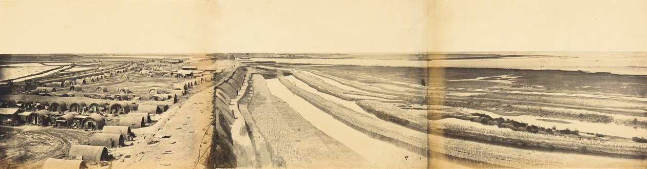 दक्षिण ताकू किले का आंतरिक भाग, लैंडिंग का स्थान दर्शाता हुआ, 25 जून, 1859 द्वारा फेलिस बीटो