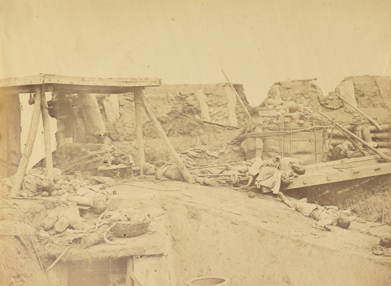 इंटीरियर ऑफ़ द ब्रिटिश एंट्रेंस, नॉर्थ फोर्ट 21 अगस्त, 1860 द्वारा फेलिस बीटो
