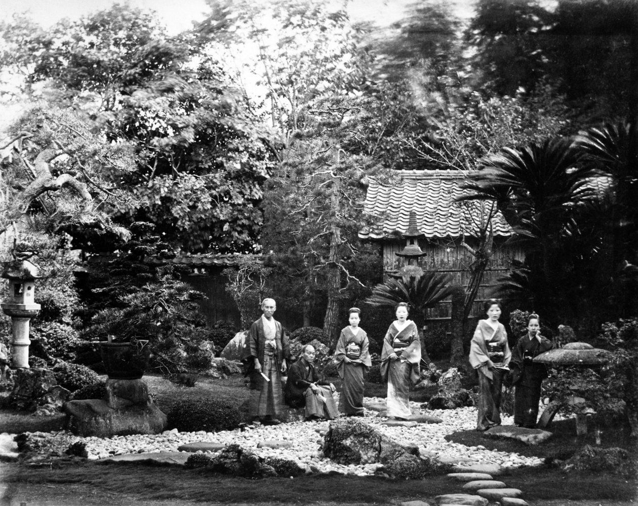 हारा में जापानी गार्डन, c.1860s द्वारा फेलिस बीटो