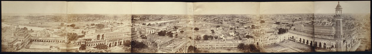 लखनऊ का पैनोरमा, 1858 में कैसर बाग पैलेस से लिया गया द्वारा फेलिस बीटो
