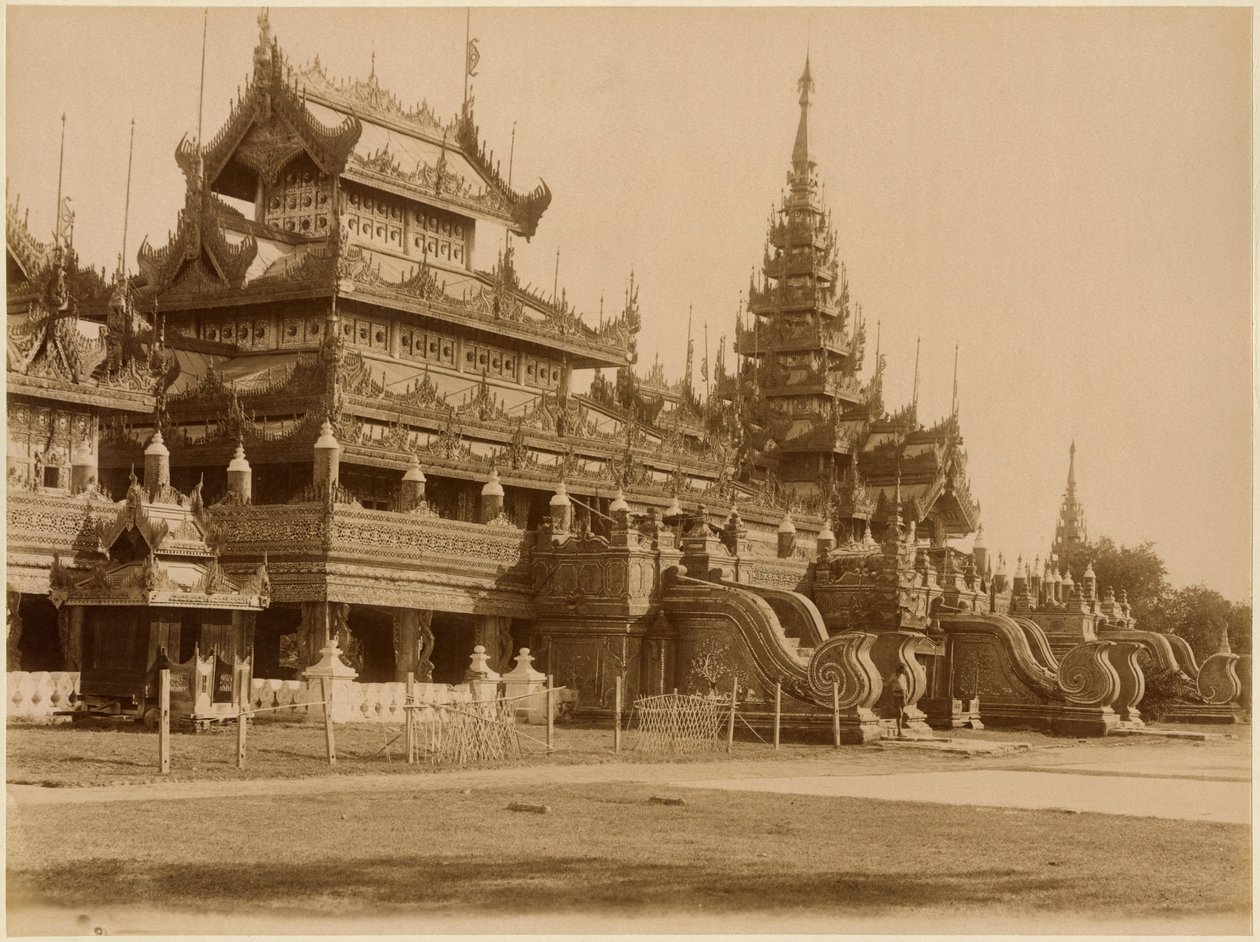 हमैन कियांग या ग्लास मठ, बर्मा, c.1890 (एल्बम प्रिंट) द्वारा फेलिस बीटो