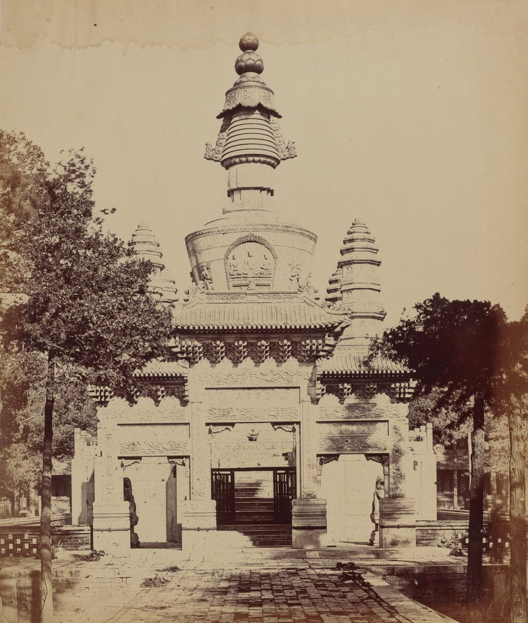 लामा मंदिर, पेकिन में थिबेटन स्मारक, अक्टूबर 1860, द्वारा फेलिस बीटो