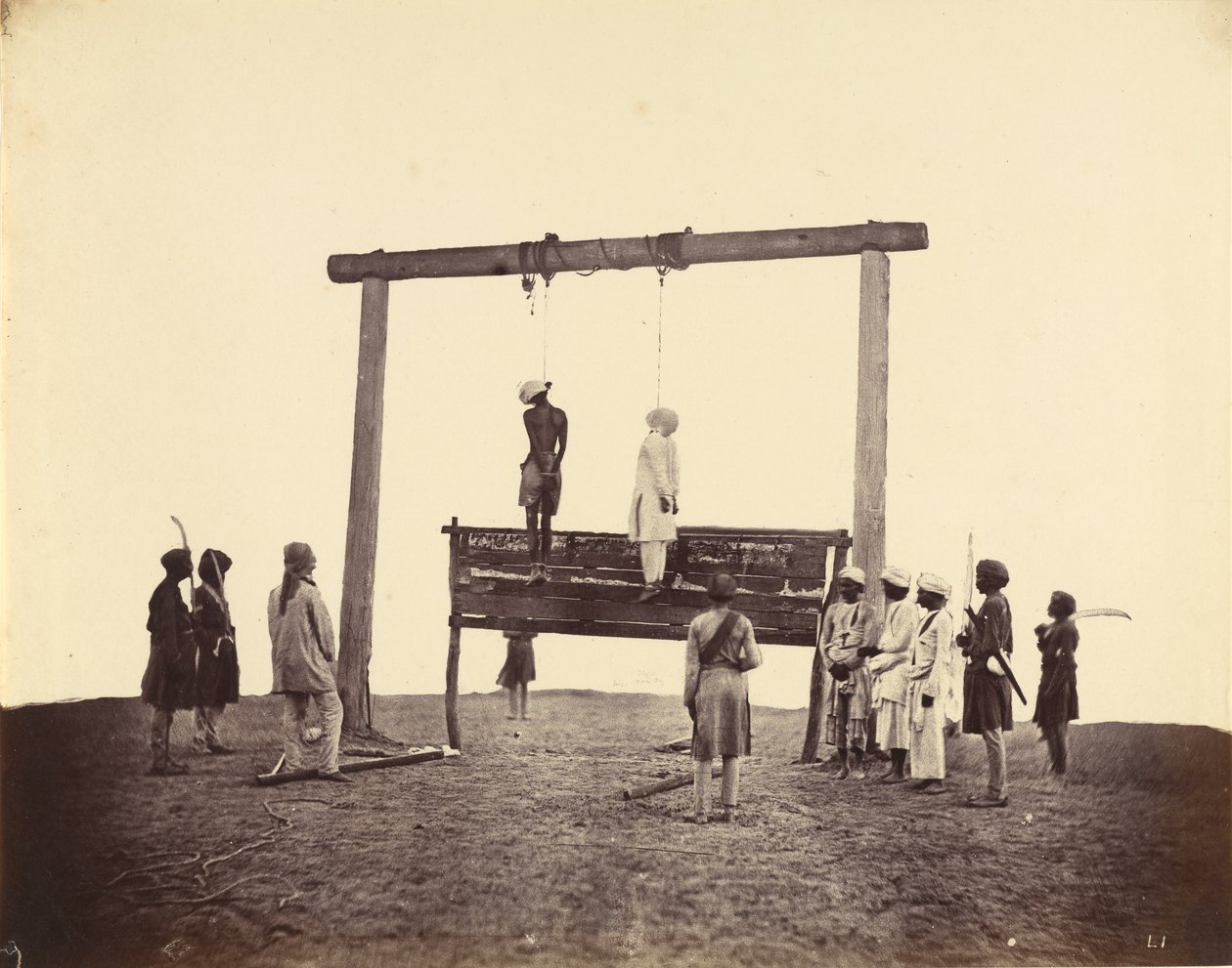 31 वीं मूल निवासी इन्फैंट्री के दो सिपाही, 1857 में लखनऊ में किसने फांसी दी थी द्वारा फेलिस बीटो