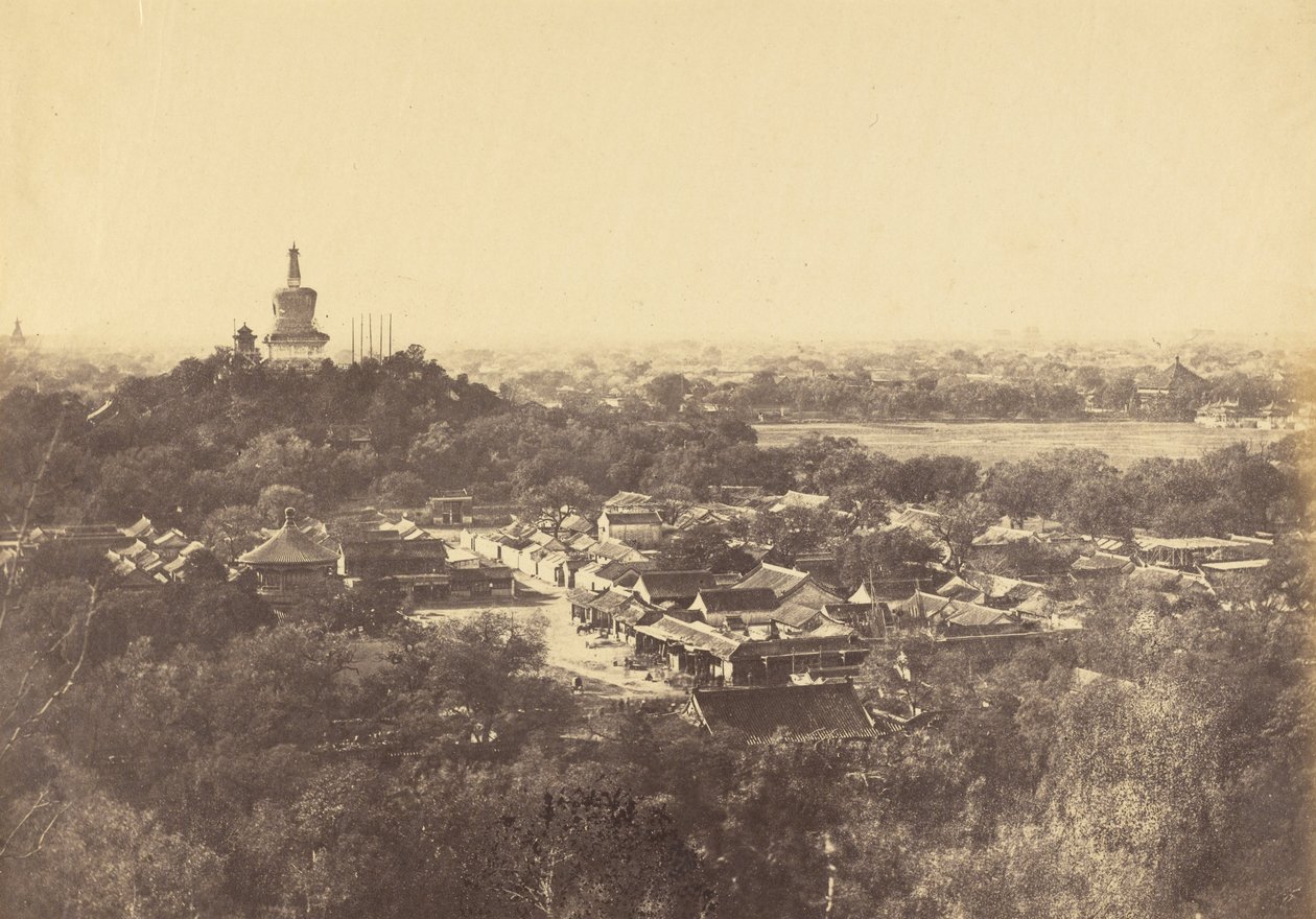 गार्डन और बौद्ध मंदिर, पेकिन का दृश्य, अक्टूबर 1860 द्वारा फेलिस बीटो