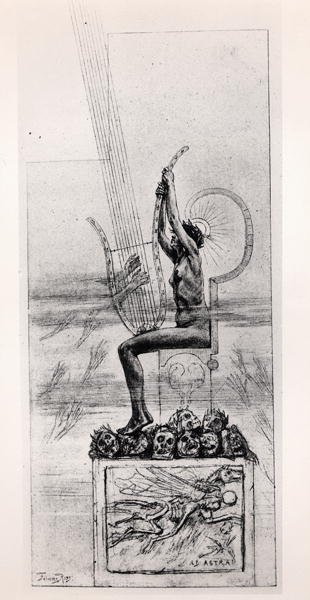 द ग्रेट लियर, स्टेफ़न मल्लार्म द्वारा कविताओं का अग्रभाग (1842-98) द्वारा फेलिसियन रोप्स