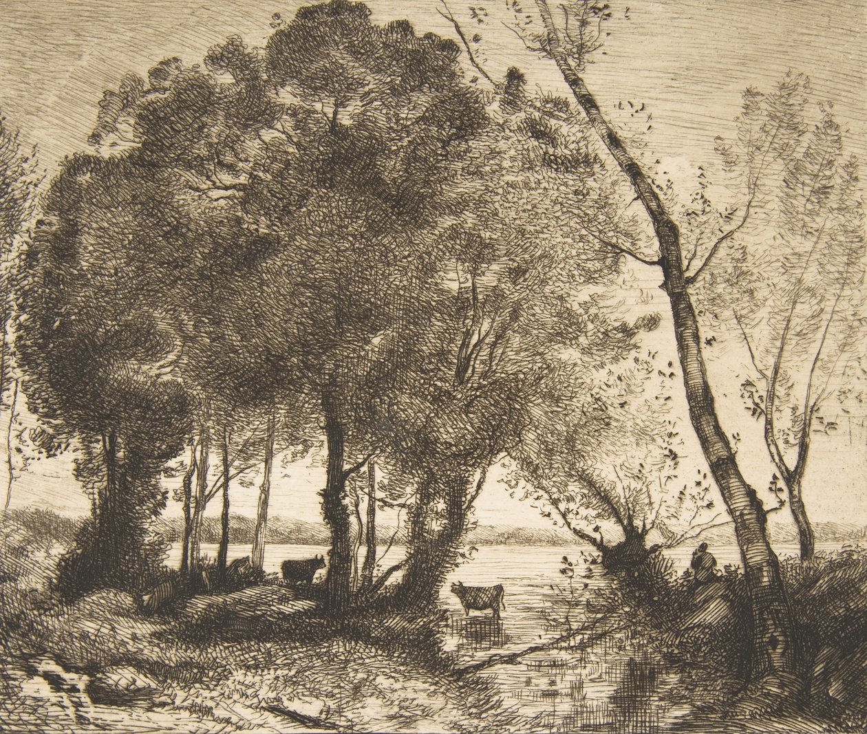झील, 1861। द्वारा फेलिक्स ब्रैकक्मोंड