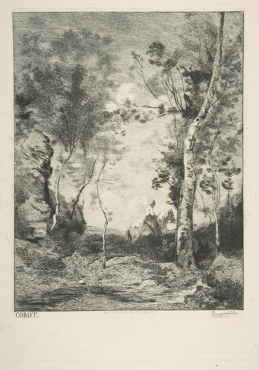 द व्हाइट हॉर्स, 1858। द्वारा फेलिक्स ब्रैकक्मोंड