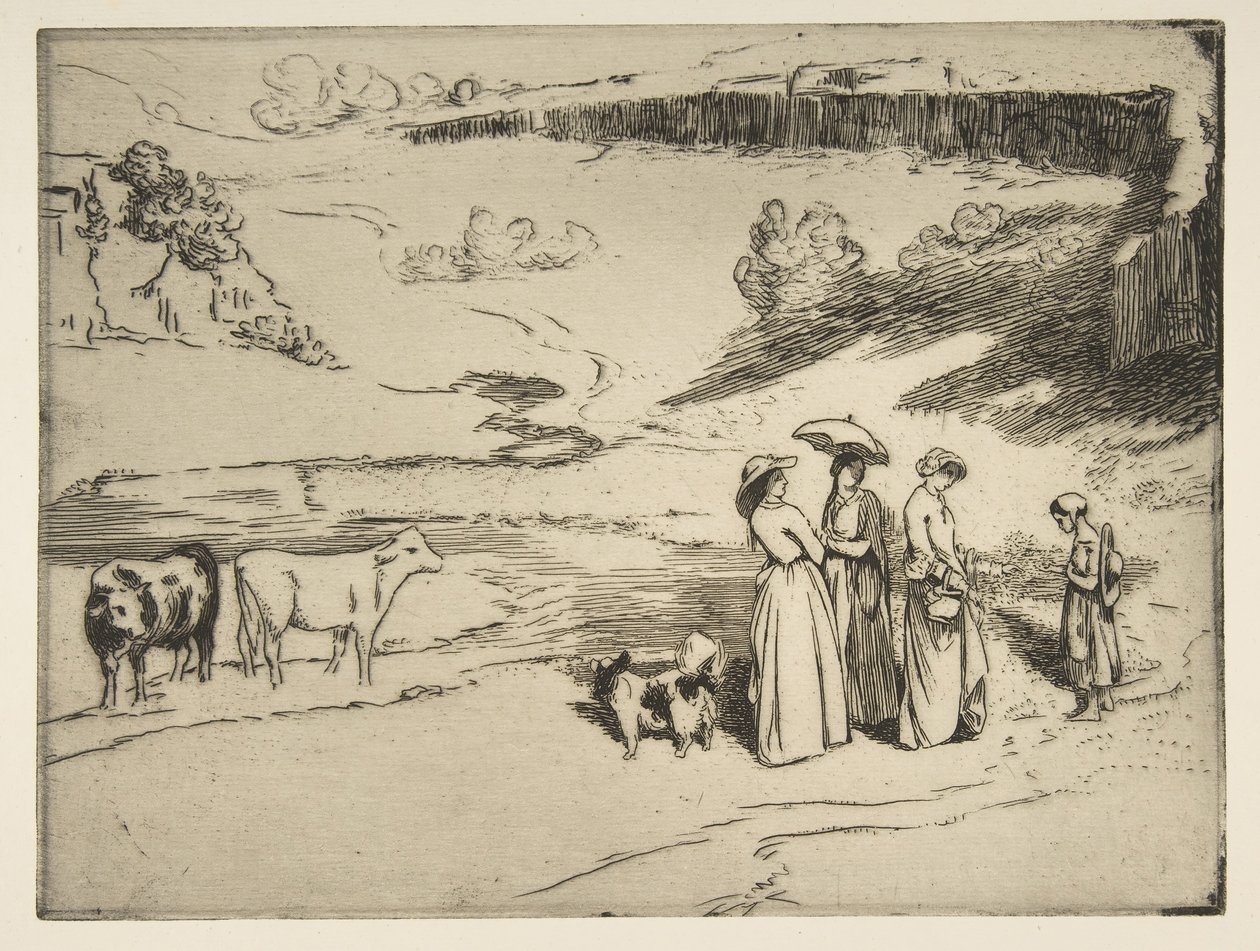 लेस डेमोसिएलेस डु गांव, 1869। द्वारा फेलिक्स ब्रैकक्मोंड