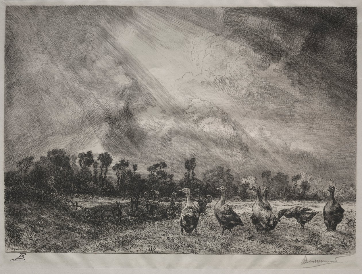 द स्टॉर्म क्लाउड, 1878-1887। द्वारा फेलिक्स ब्रैकक्मोंड