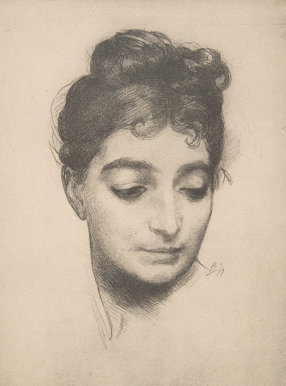 लेस्टैम्प मॉडर्न से वुमन हेड, 1897-99। द्वारा फेलिक्स ब्रैकक्मोंड