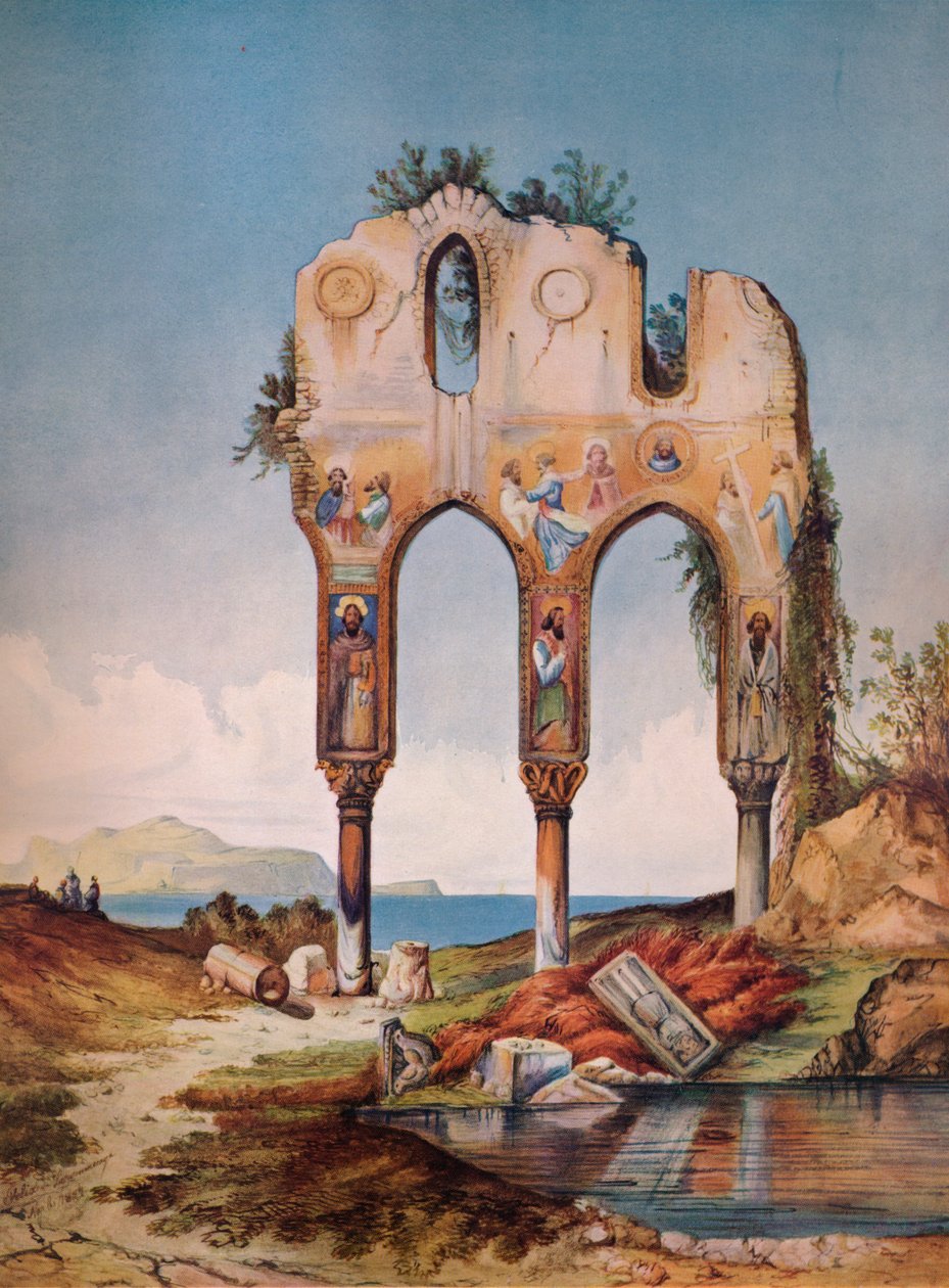 पलेर्मो के पास खंडहर, 1852, 1938 द्वारा फेलिक्स डी लापोमेरेये