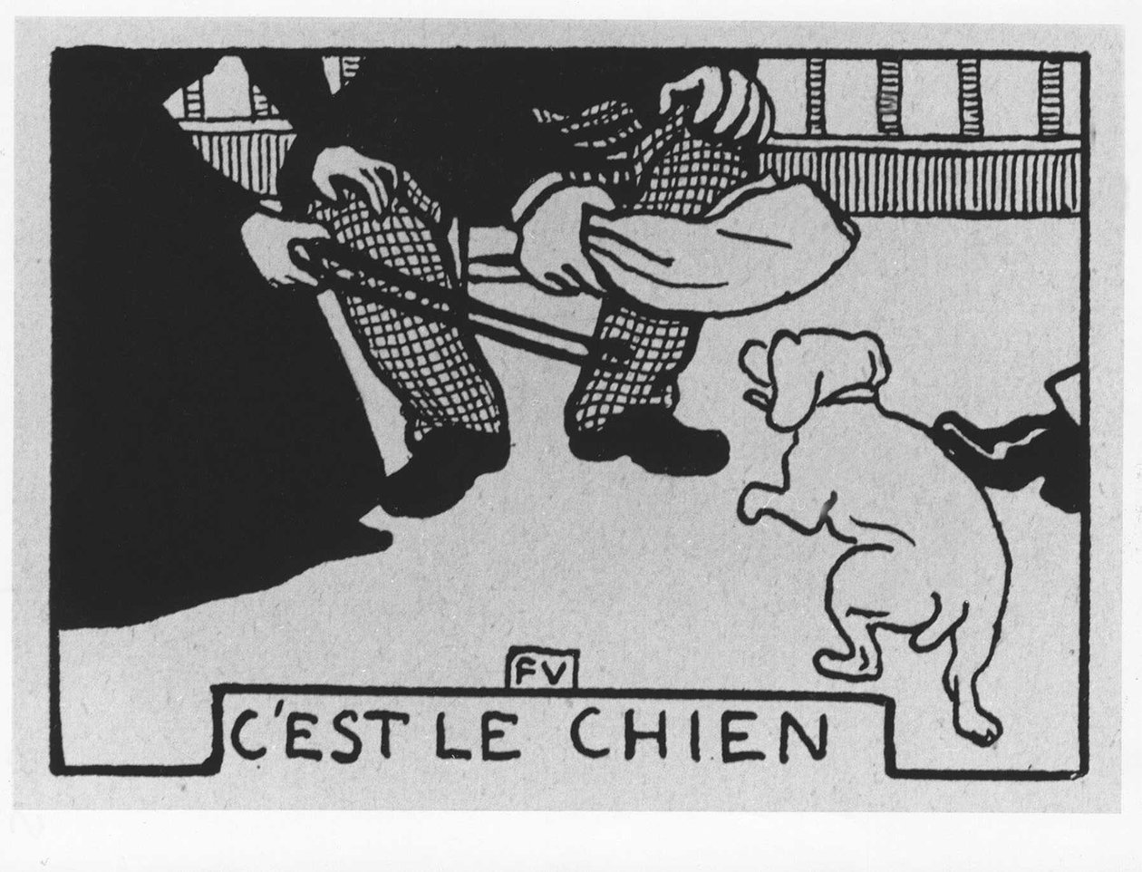 गाजर के बाल: "" c'est le chien "", जूल्स रेनार्ड, फेलिक्स वाल्टन द्वारा चित्रण, एड। फ्लेमरियन। द्वारा फेलिक्स एडौर्ड वाल्टन