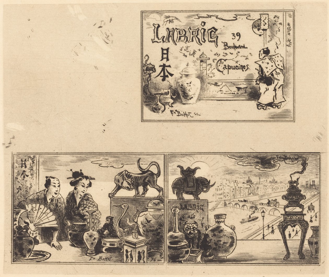 लैब्रिक का पता, 1876। द्वारा फेलिक्स हिलैरे बुहोट