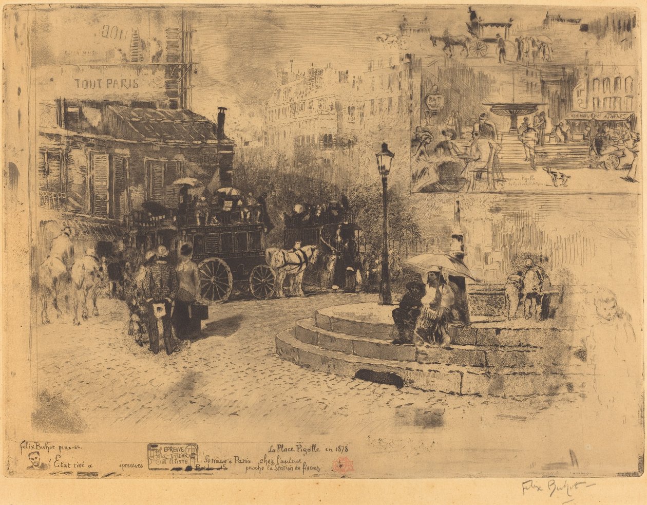 1878 में पिगले को रखें 1878, 1878 में पिगले को रखें। द्वारा फेलिक्स हिलैरे बुहोट
