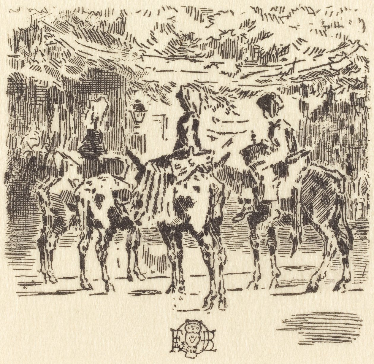 लुचोन के छोटे गधे, 1873। द्वारा फेलिक्स हिलैरे बुहोट