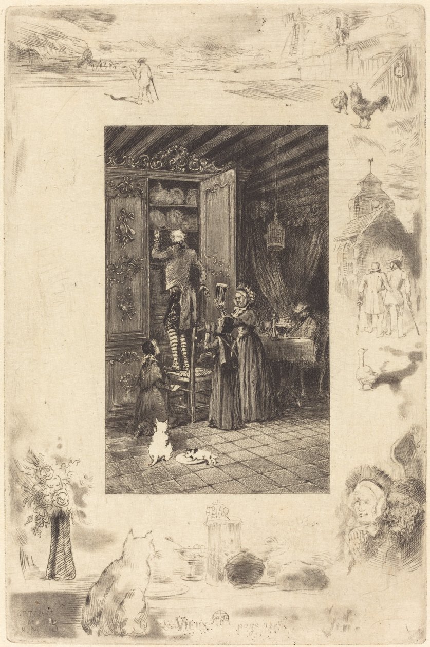 द ओल्ड द एल्डर्स, सी। 1885. द्वारा फेलिक्स हिलैरे बुहोट