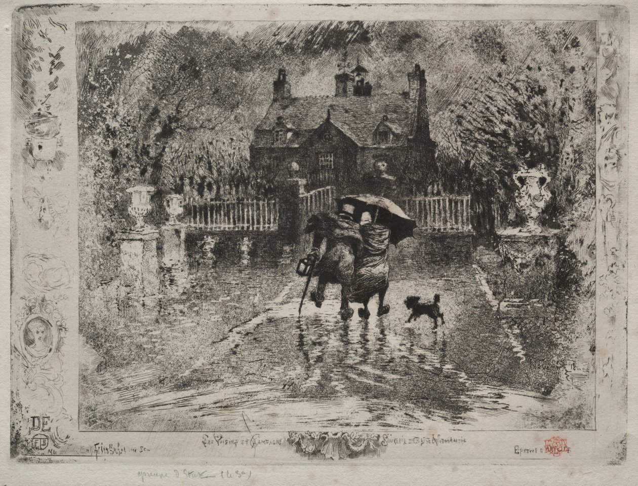 देश पड़ोसी, 1879-1880। द्वारा फेलिक्स हिलैरे बुहोट