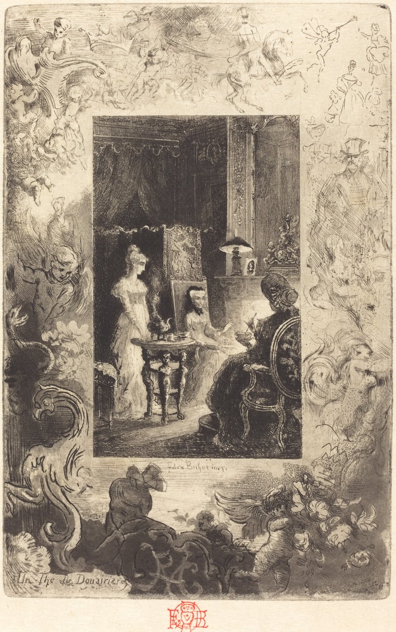 ए डाउजर्स टी पार्टी, 18791880। द्वारा फेलिक्स हिलैरे बुहोट