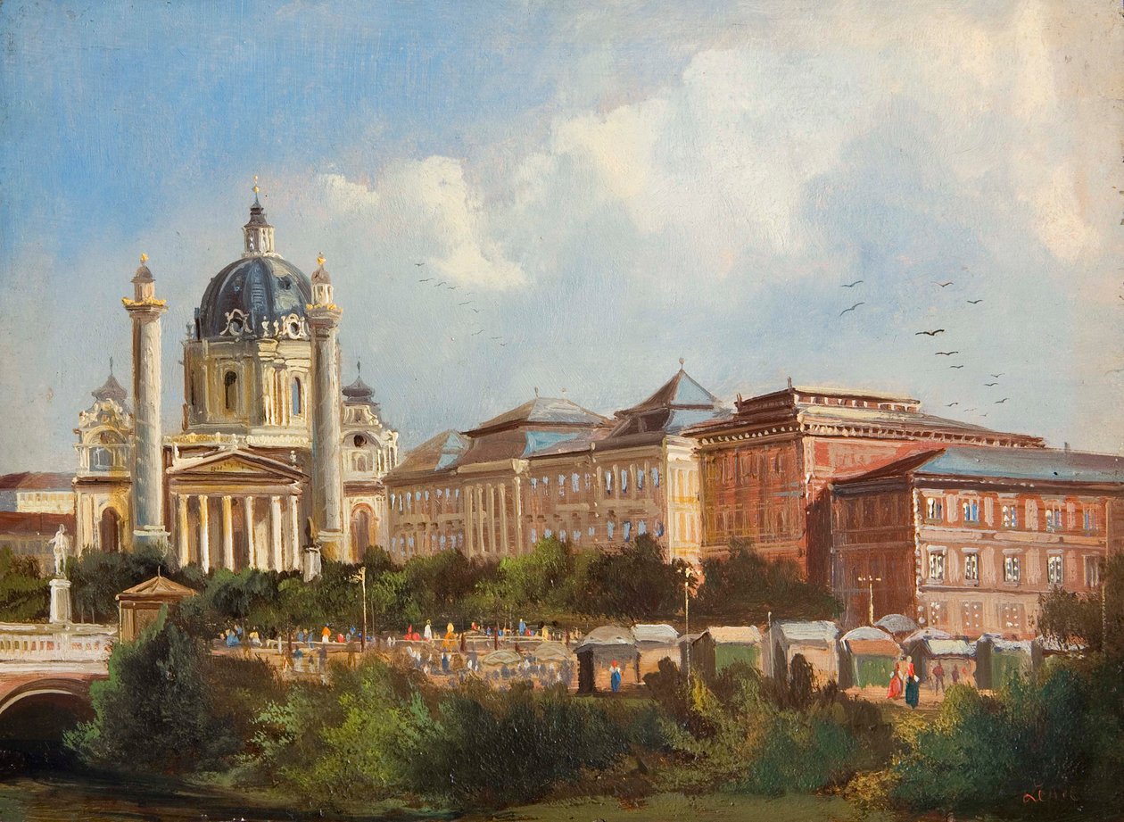 वियना में Karlskirche द्वारा फर्डिनेंड लेपी