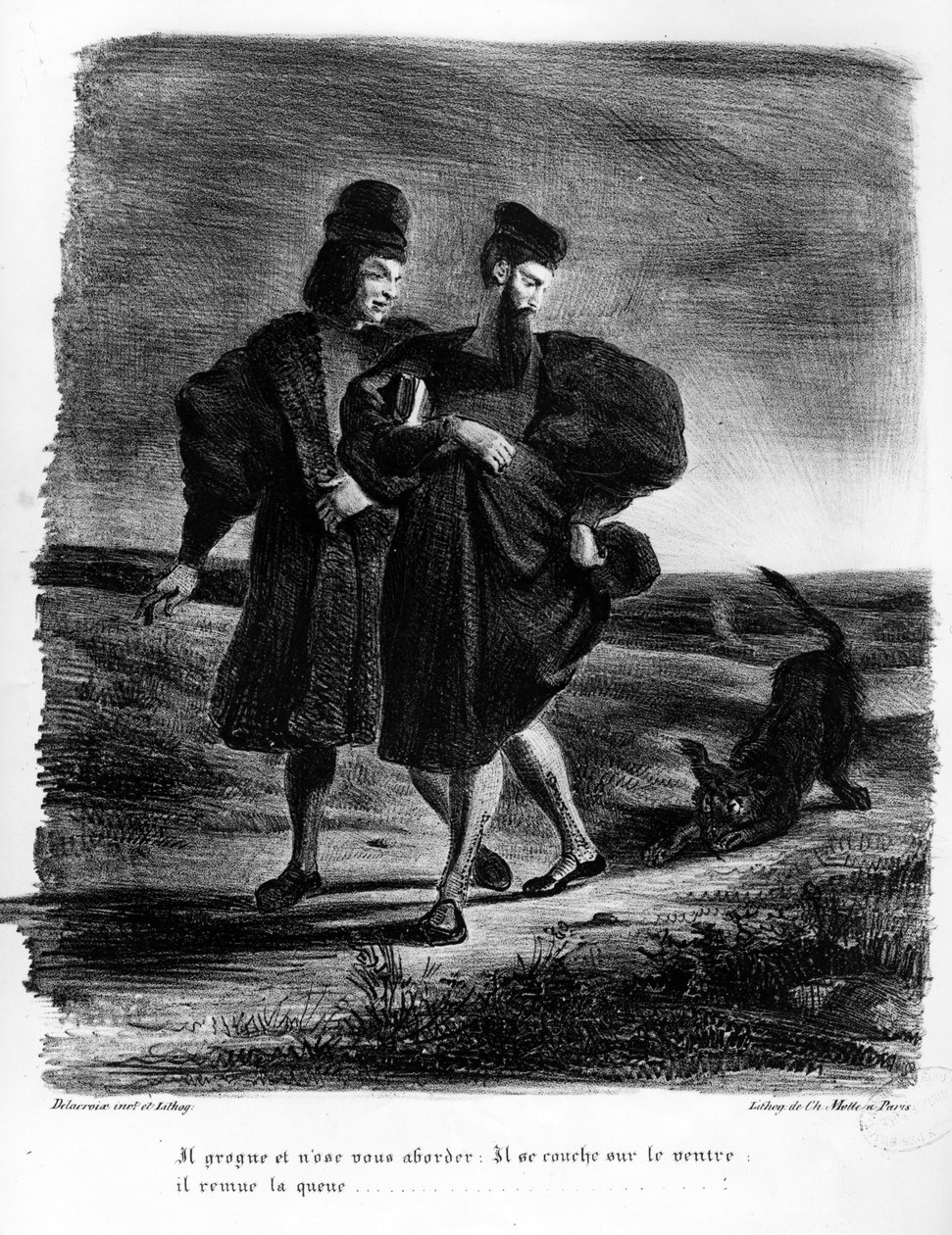 फॉस्ट एंड वैगनर, इलस्ट्रेशन फॉर फॉस्ट बाय गोएथ, 1828 द्वारा फर्डिनेंड विक्टर यूजीन डेलाक्रोइक्स