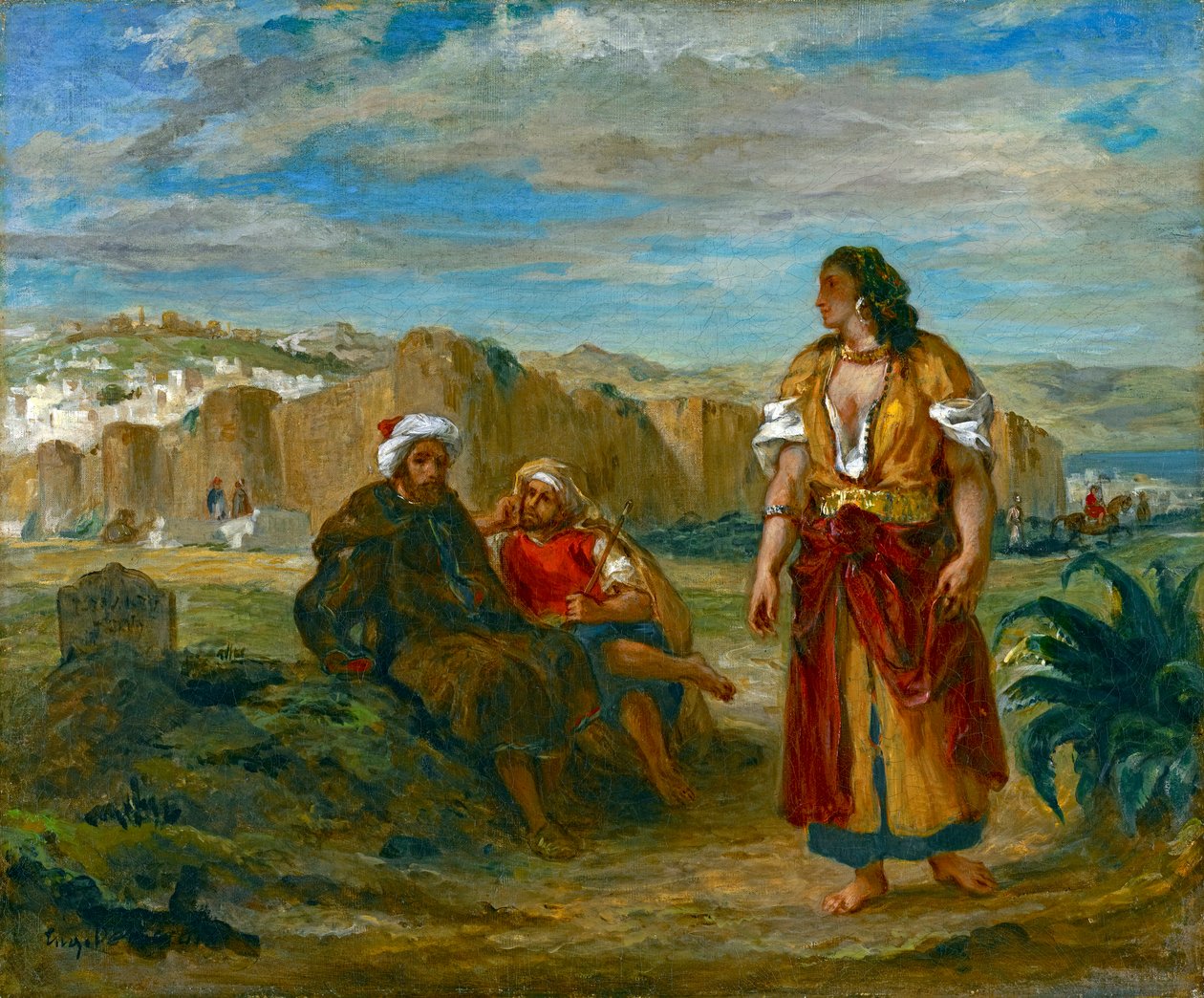 तांगियर का दृश्य, 1852-3 द्वारा फर्डिनेंड विक्टर यूजीन डेलाक्रोइक्स