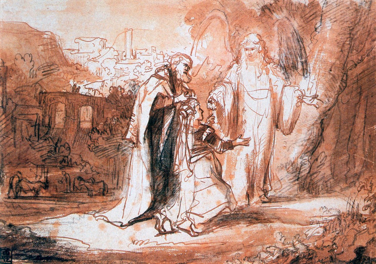 मनोहर की पत्नी को प्रभु का एक दूत दिखाई दिया ..., c1636-1680 द्वारा फर्डिनेंड बोलो