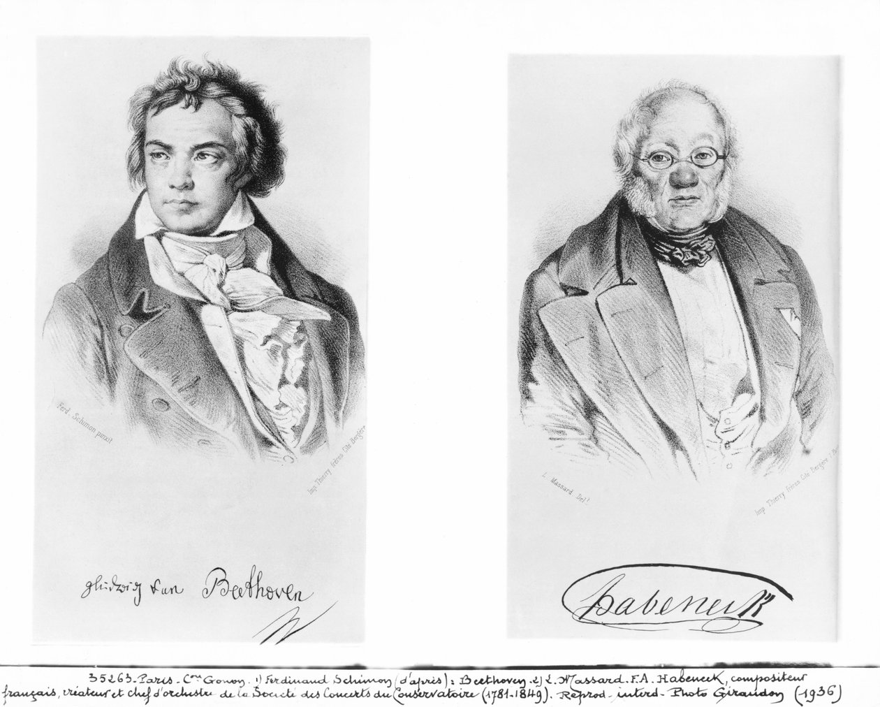 लुडविग वैन बीथोवेन (1770-1827) और फ्रेंकोइस-एंटोनी हैनेक (1781-1849) द्वारा फर्डिनेंड शिमोन