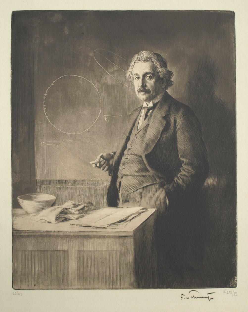 अल्बर्ट आइंस्टीन का पोर्ट्रेट 1879-1955, 1921 द्वारा फर्डिनेंड शमुतज़र