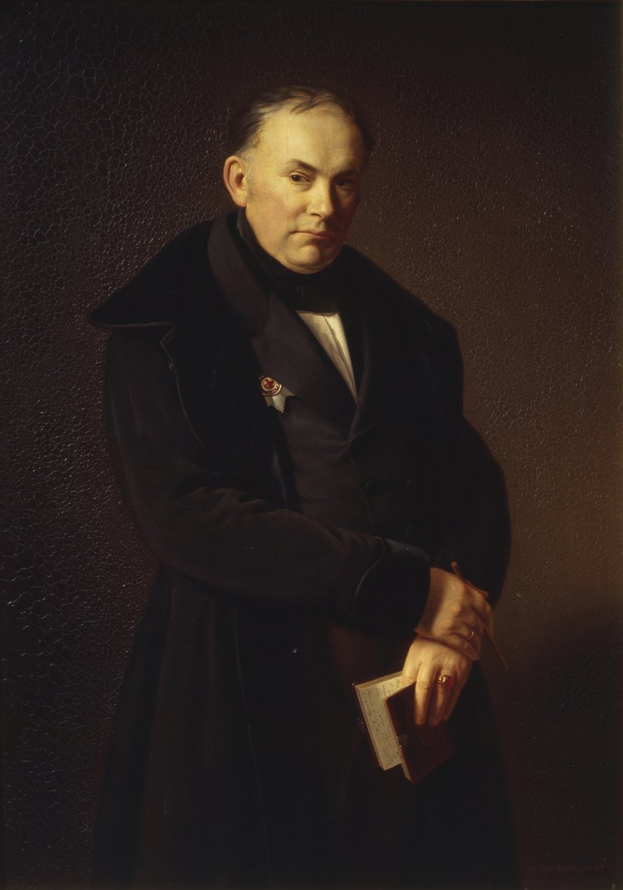 कवि वसीली ज़ुकोवस्की का पोर्ट्रेट 1783-1852, 1844 द्वारा फर्डिनेंड थियोडोर हिल्डेब्रांड