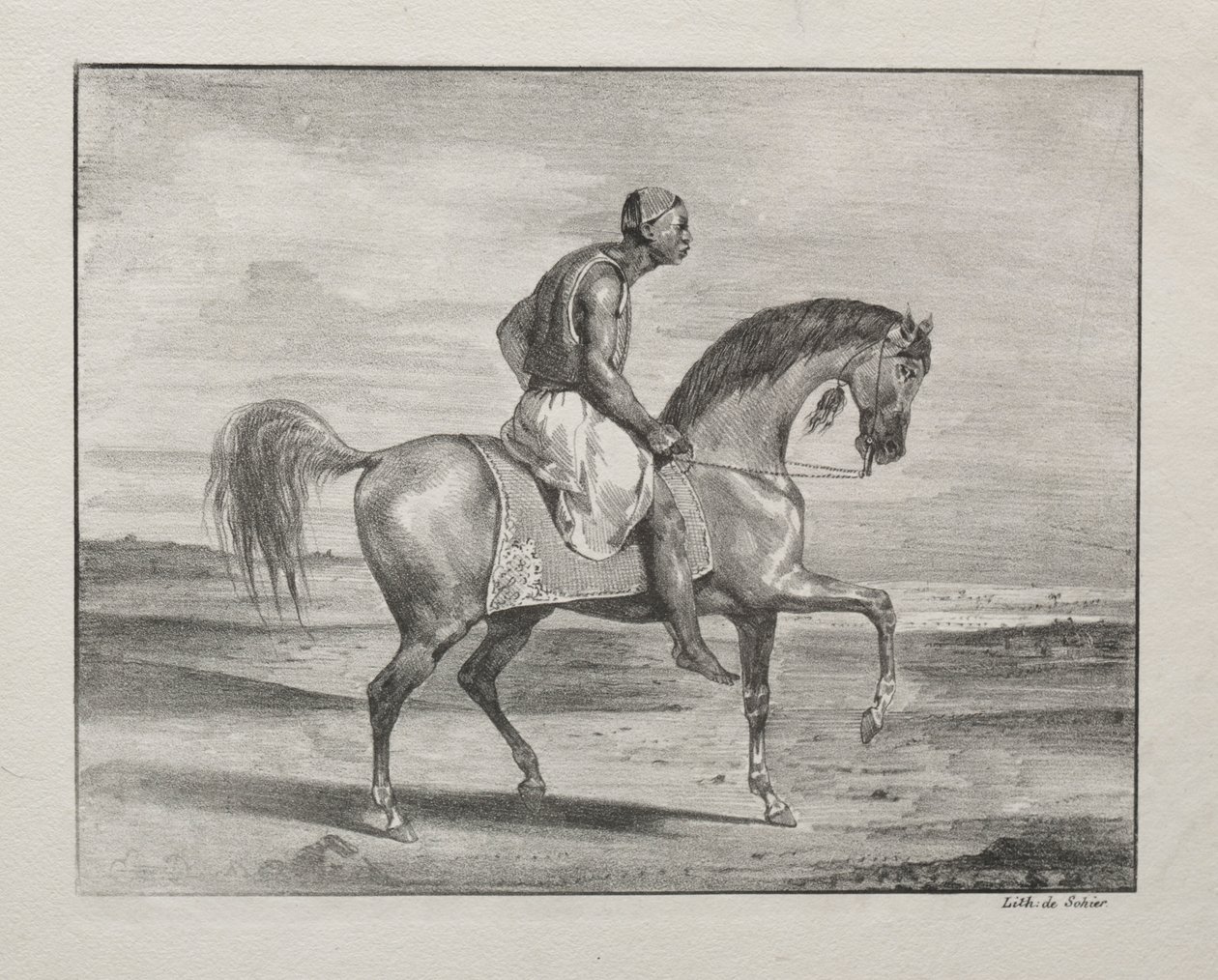 अफ्रीकी घोड़े की पीठ पर, 1823। द्वारा फर्डिनेंड विक्टर यूजीन डेलाक्रोइक्स
