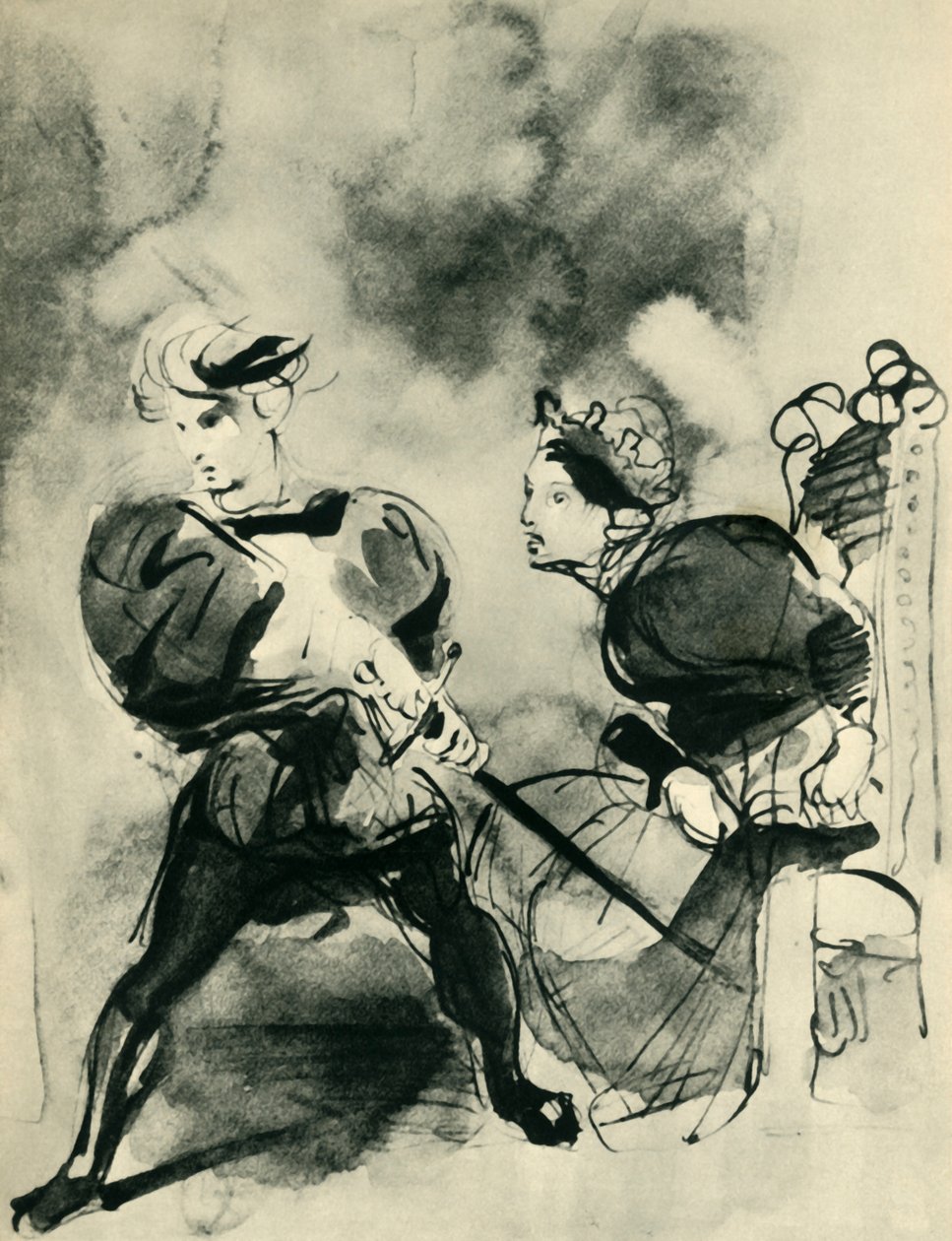 हेमलेट और पोलोनियस, c1830s, 1943। द्वारा फर्डिनेंड विक्टर यूजीन डेलाक्रोइक्स