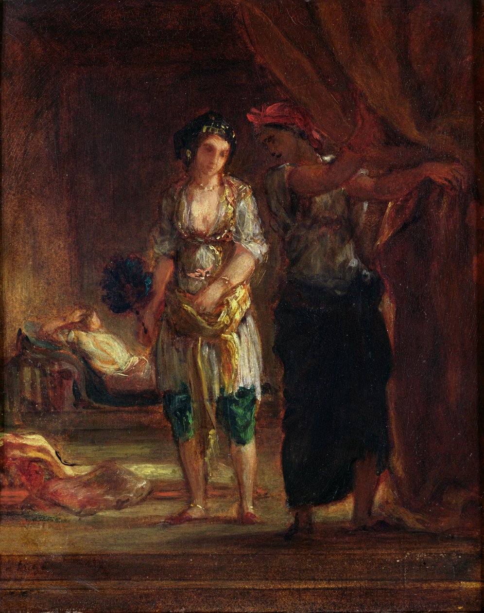 ओरन में एक हरेम का इंटीरियर, c.1847 द्वारा फर्डिनेंड विक्टर यूजीन डेलाक्रोइक्स
