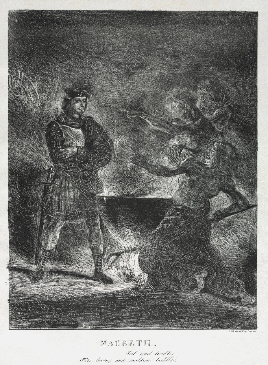 मैकबेथ कंसल्टिंग द विच, 1825। द्वारा फर्डिनेंड विक्टर यूजीन डेलाक्रोइक्स